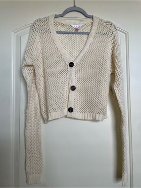 NWT Knit Cropped Cardigan in Cream Women’s XS/Juniors Size S
